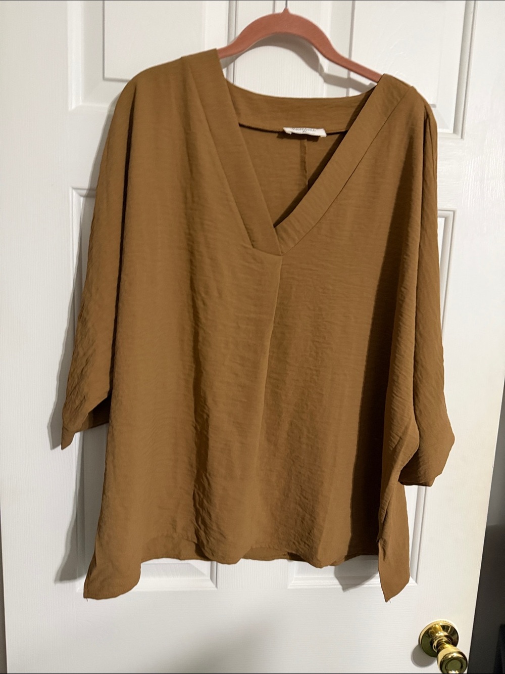 Zenana Outfitters V-Neck Tunic in Caramel